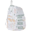 Hakuna Matata Tropical Leaves With Inspirational Quote Foldable Lightweight Backpack View3