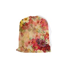 Seamless Pattern Textile Surface Luxury Vintage Drawstring Pouch (medium) by Wegoenart
