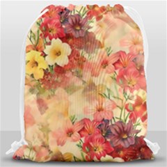 Seamless Pattern Textile Surface Luxury Vintage Drawstring Bag (large) by Wegoenart