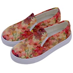 Seamless Pattern Textile Surface Luxury Vintage Kids  Canvas Slip Ons by Wegoenart