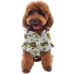 Bee Doodle Cartoon Dog Coat by Wegoenart