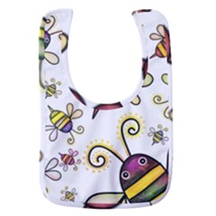Bee Doodle Cartoon Baby Bib by Wegoenart