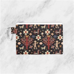 Carpet-symbols Canvas Cosmetic Bag (small) by Gohar