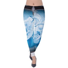 Silver Framed Washing Machine Animated Velvet Leggings by Jancukart