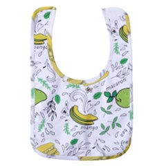 Hamburger With Fruits Seamless Pattern Baby Bib by Jancukart