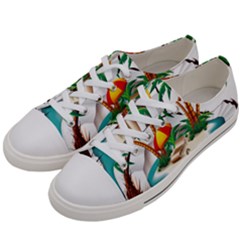 Coconut And Holiday Beach Food Women s Low Top Canvas Sneakers by Jancukart