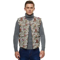 Architecture Ornaments Men s Short Button Up Puffer Vest	 by Gohar