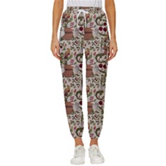 Architecture Ornaments Cropped Drawstring Pants by Gohar