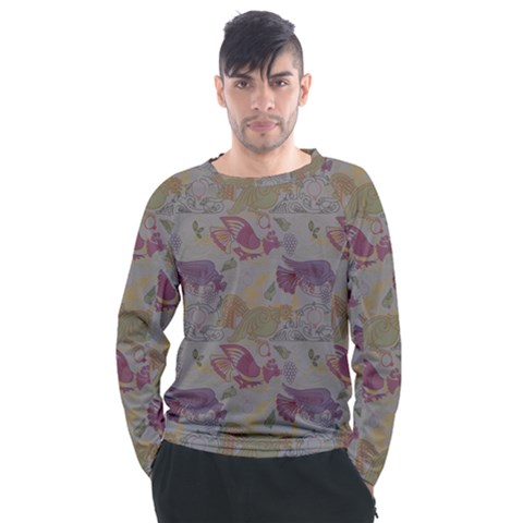 Pattern-tsit Men s Long Sleeve Raglan Tee by Gohar