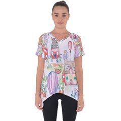 Easter Village  Cut Out Side Drop Tee by ConteMonfrey