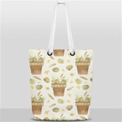 Plant Pot Easter Full Print Rope Handle Tote (small) by ConteMonfrey