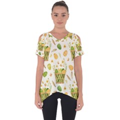 Easter Eggs   Cut Out Side Drop Tee by ConteMonfrey