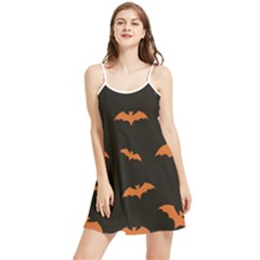 Bat Pattern Summer Frill Dress by Valentinaart