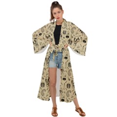 Halloween  Maxi Kimono by Valentinaart