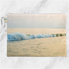 Sea Beach Ocean Sunset Sky Nature Coast Water Canvas Cosmetic Bag (xxl) by danenraven
