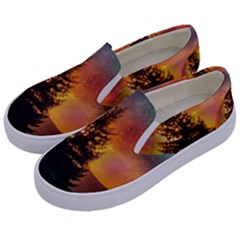 Tree Nature Landscape Fantasy Magical Cosmic Kids  Canvas Slip Ons by danenraven