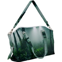 Swamp Forest Trees Background Nature Eerie Canvas Crossbody Bag by danenraven