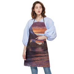 Sunset Island Tropical Sea Ocean Water Travel Pocket Apron by danenraven