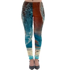 Sea Ocean Coastline Coast Sky Clouds Beach Sand Lightweight Velour Leggings by danenraven