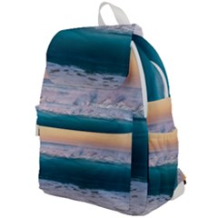 Beach Sea Waves Water Ocean Landscape Nature Top Flap Backpack by danenraven