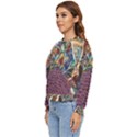 Peacock Mixed Media Bird Animal Women s Long Sleeve Raglan Tee View2
