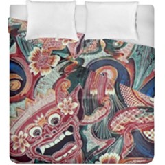 Indonesia Bali Batik Fabric Impression Patterns Duvet Cover Double Side (king Size) by danenraven