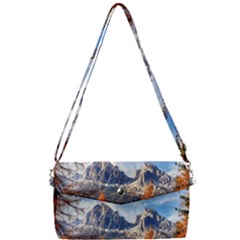 Dolomites Mountains Alps Alpine Trees Conifers Removable Strap Clutch Bag by danenraven
