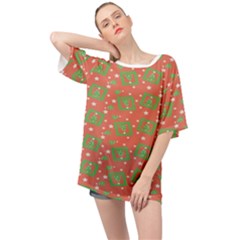 X Mas Texture Pack Oversized Chiffon Top by artworkshop