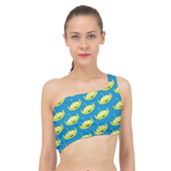 Pattern Aliens Spliced Up Bikini Top  by artworkshop