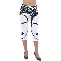 Frida Kahlo  Lightweight Velour Capri Leggings  by Sobalvarro