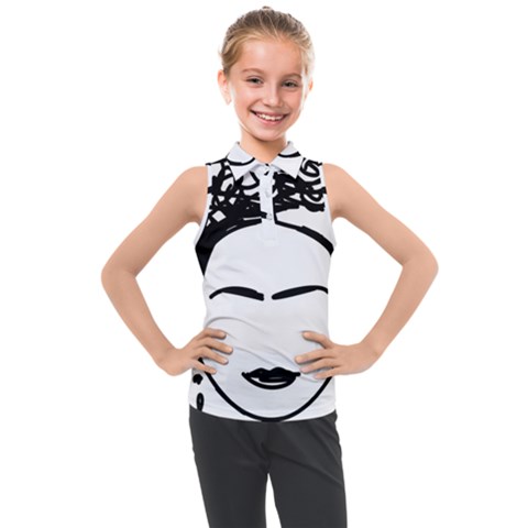 Frida Kahlo  Kids  Sleeveless Polo Tee by Sobalvarro
