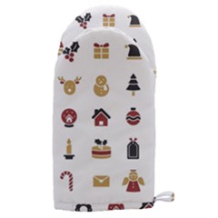 Christmas Symbols Microwave Oven Glove by artworkshop