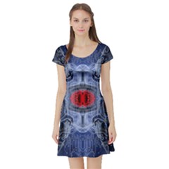 Art Robot Artificial Intelligence Technology Short Sleeve Skater Dress by Ravend