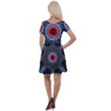 Art Robots Artificial Intelligence Technology Cap Sleeve Velour Dress  View2