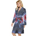 Art Robots Artificial Intelligence Technology Long Sleeve Velour Robe View2