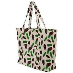Background Ornamental Spruce Sample Zip Up Canvas Bag by Ravend