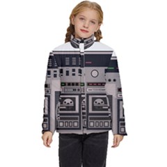 Cassette Recorder 80s Music Stereo Kids  Puffer Bubble Jacket Coat by Pakemis