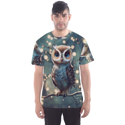 Owl Bird Bird Of Prey Ornithology Animal Men s Sport Mesh Tee by Pakemis
