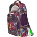 Astronaut Universe Planting Flowers Cosmos Jpg Double Compartment Backpack View1