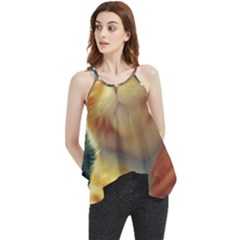 Cute Cat Cat Feline 3d Flowy Camisole Tank Top by Pakemis