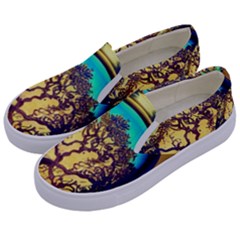 Flask Bottle Tree In A Bottle Perfume Design Kids  Canvas Slip Ons by Pakemis