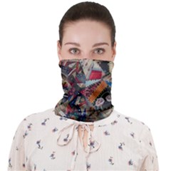 Background Embroidery Pattern Stitches Abstract Face Covering Bandana (adult) by Pakemis