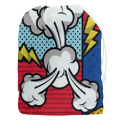 Rays Smoke Pop Art Style Vector Illustration Drawstring Pouch (3xl) by Pakemis