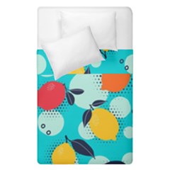Pop Art Style Citrus Seamless Pattern Duvet Cover Double Side (single Size) by Pakemis