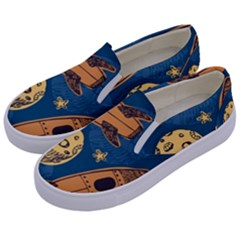 Missile Pattern Kids  Canvas Slip Ons by Pakemis