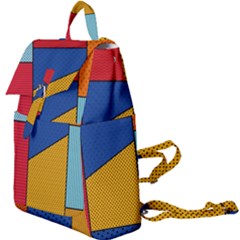 Dotted Colors Background Pop Art Style Vector Buckle Everyday Backpack by Pakemis