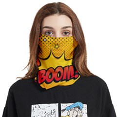 Explosion Boom Pop Art Style Face Covering Bandana (two Sides) by Pakemis
