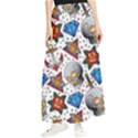 Full Color Flash Tattoo Patterns Maxi Chiffon Skirt View1