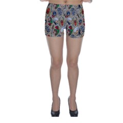 Tattoo Pattern Skinny Shorts by Pakemis