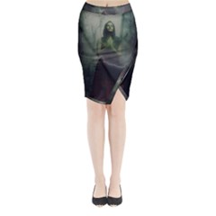 Beautiful Girl Midi Wrap Pencil Skirt by Sparkle